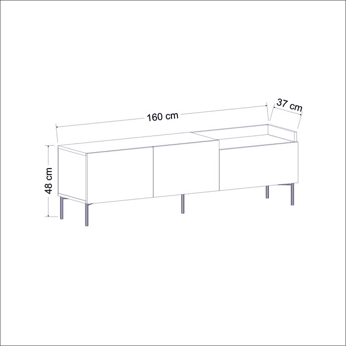Hanah Home Mia Soporte de TV Antracita Hanah Home Mia Soporte de TV Antracita